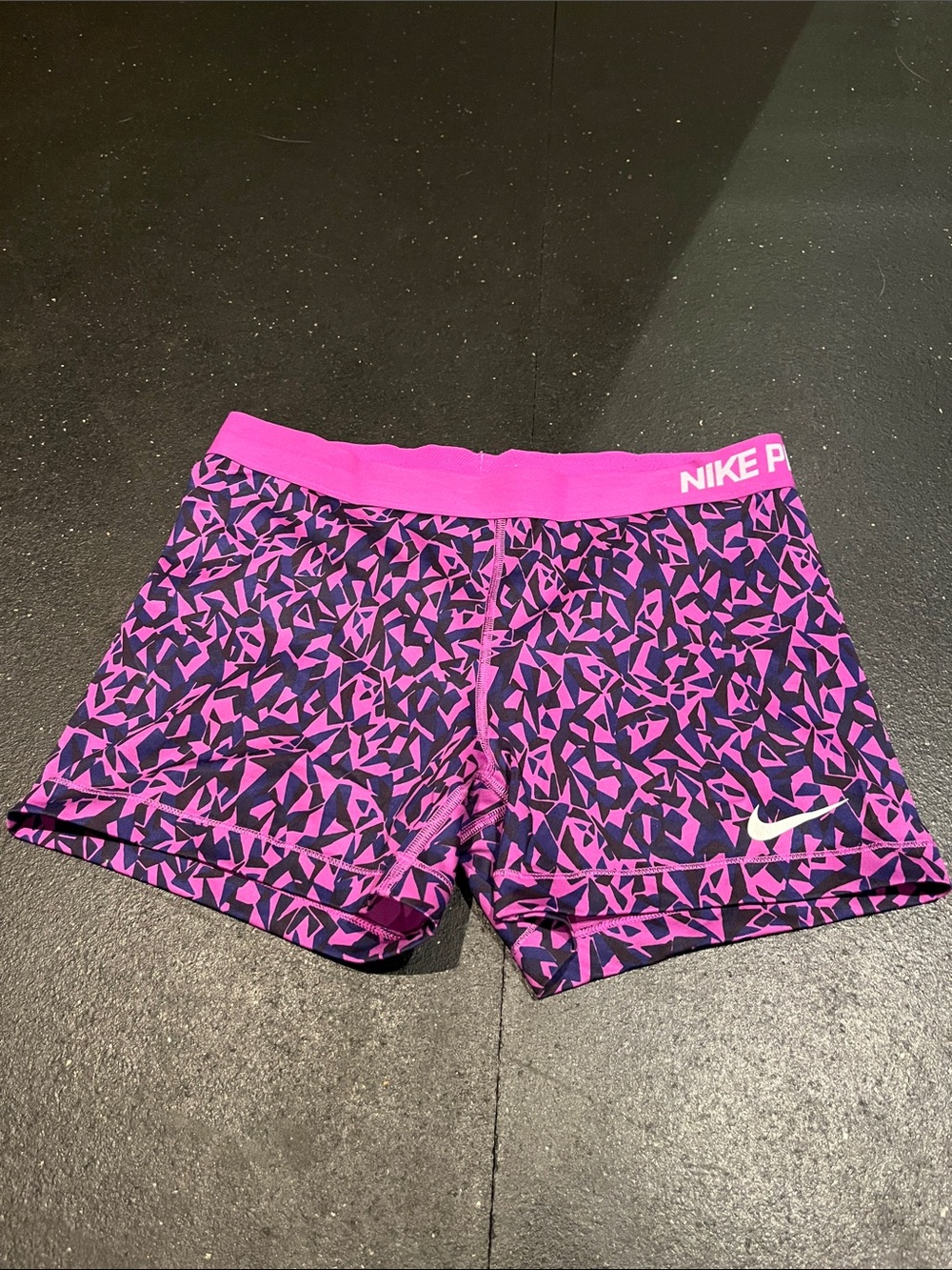 Women's Purple Pink Printed Training Shorts